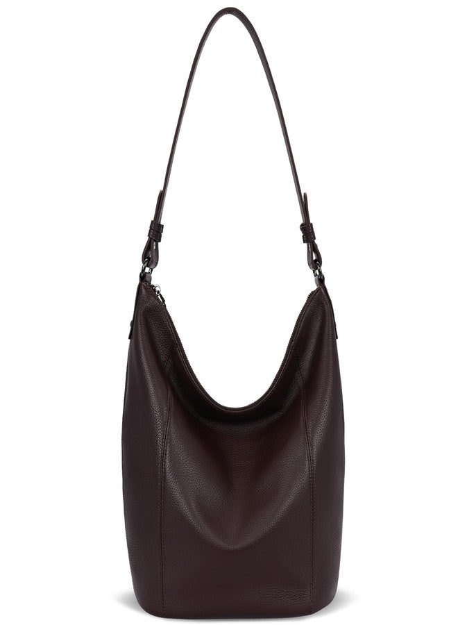 Iswee Soft Leather Hobo Bags for Women Shoulder Purses and Handbags Large Tote Bag Slouchy Crossbody Bag Pocketbooks Everyday Work Bag (Coffee) - Image 1