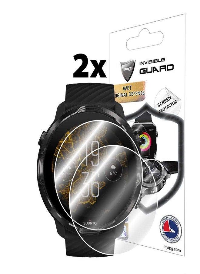 اي بس سي واقي شاشة هيدروجيل من IPG لساعة Suunto 7 (عبوتان) - فيلم شفاف عالي الدقة غير مرئي - مقاوم للخدش - ناعم/ ذاتي الإصلاح/ بدون فقاعات لساعة Suunto 7 - Image 1