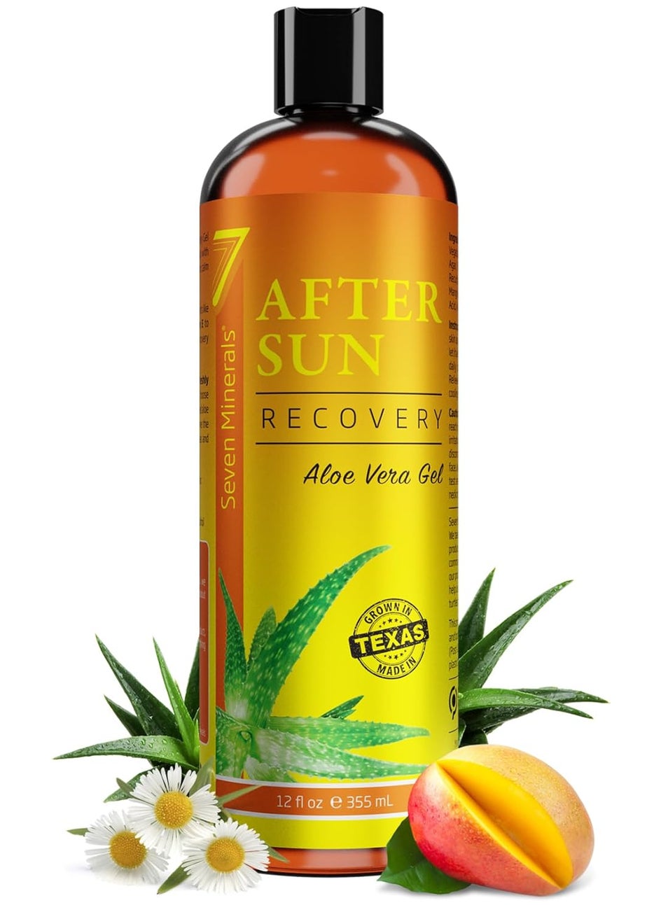 Seven Minerals Seven Minerals NEW Recovery After Sun Gel with Aloe Vera  For Skin with Instant Sunburn Relief Unlike Regular Aftersun Lotion Ours Is Made From Texas Aloe With Mango  Chamomile 12 Fl Oz 