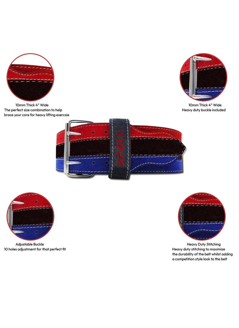 Powerlifting Back Workout Gym Belt, Double Color Weight Lifting Belt Waist Support Training Protective Gear for Heavy Gym Training Workouts for Men and Women, Deadlift Training Belt