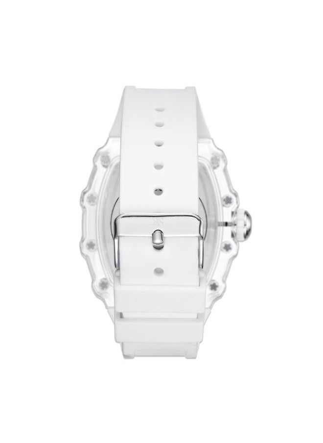 KENNETH SCOTT Men's Analog Display Watch With White Silicone Strap - K25009-SSWW  - Image 3