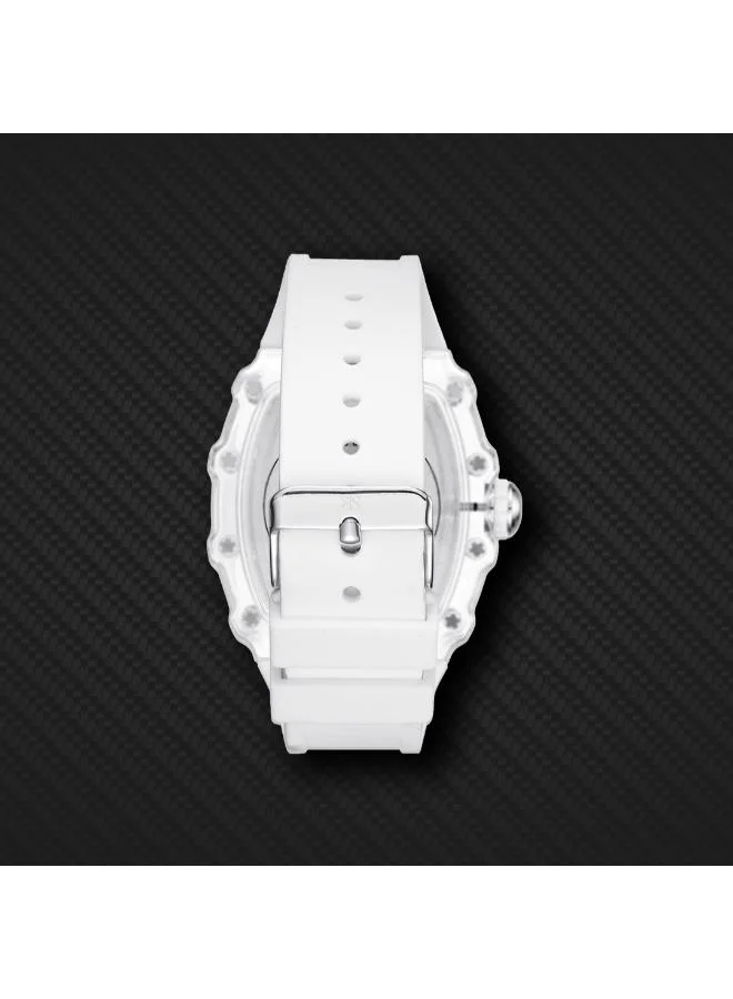 Kenneth Scott white Men's Silicone Analog Watch K25009-SSWW - 43 mm for Men | Best Price UAE
