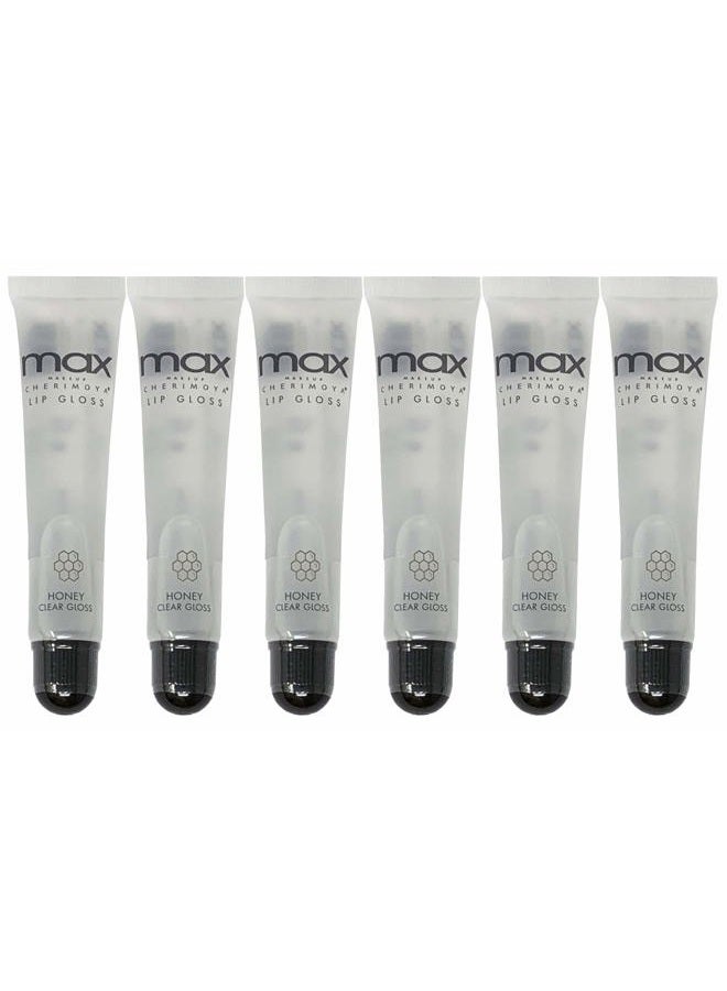 Cherimoya (6Pack) MAX Makeup Lip Polish HONEY Clear Gloss - Image 1