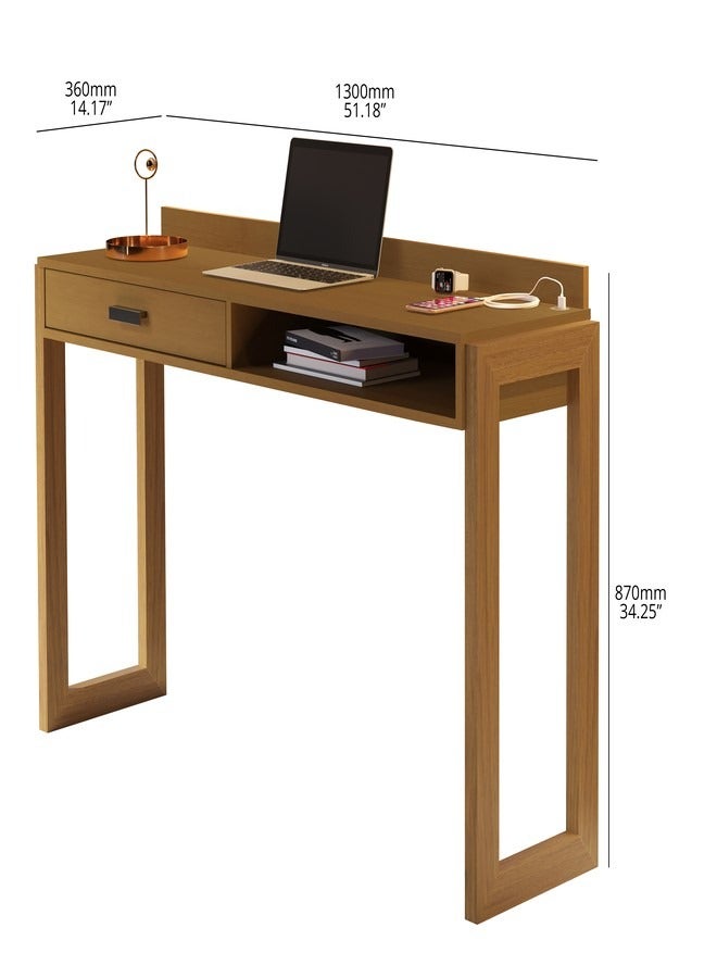 JB  MOVEIS Home Computer Desk. 1250 x 400 x 120. Brown Color  - Image 2