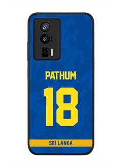 Stylizedd Cover for Xiaomi Poco F5 Pro 5G / Xiaomi Redmi K60 / Xiaomi Redmi K60 Pro Case , Rugged Black Cover, Player Name - Pathum Nissanka, Jersey Number- 18  - Image 1