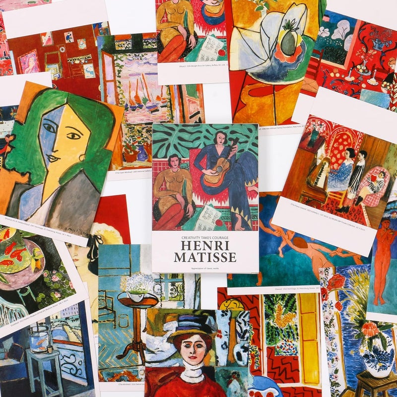 EDENMS Henri Matisse Art Postcards, Famous Painting Abstract Art Post Cards Bulk Pack(30 Pack), Vintage Aesthetic Photo Collage Kit, Postcards Poster for School Students Teacher Thank You Note Cards - Image 3