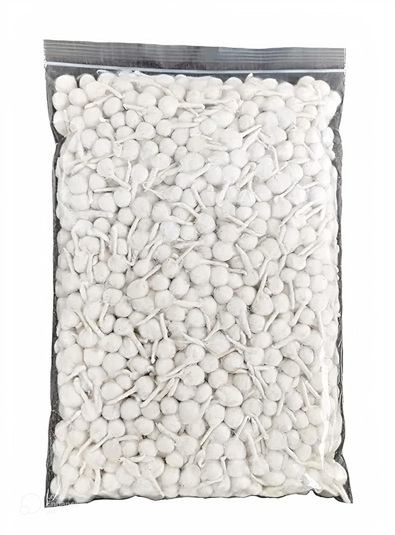 SR TRENDS SR TRENDS 350PCS Hand Made Phool BaatiWhite Cotton Phool Diya Batti Wicks Diya Batti for Puja Wicks Jot batti for Poojajyot batti Packs 350 Pcs  - Image 1