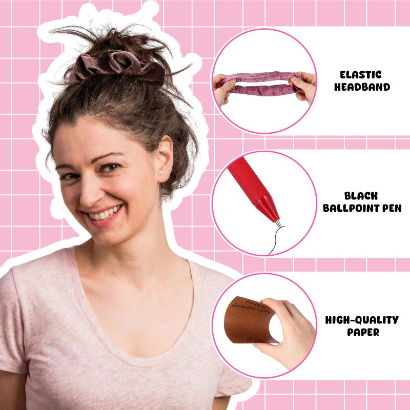 Affrolling 12 Set Galentine's Day Gift for Women Girls Includes Ballpoint Pen Hair Scrunchies Happy Galentines Card and Organza Bags Valentines Gifts Velvet Soft Hair Ties Thick Elastic Bands - Image 3
