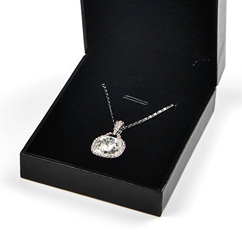 Oirlv Black Pendant Gift Box Wedding/Propose Jewelry Box Velvet Insert - Image 3