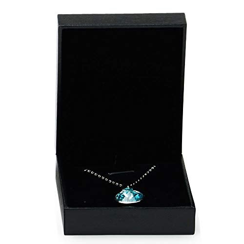 Oirlv Black Pendant Gift Box Wedding/Propose Jewelry Box Velvet Insert - Image 1