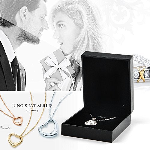 Oirlv Black Pendant Gift Box Wedding/Propose Jewelry Box Velvet Insert - Image 2