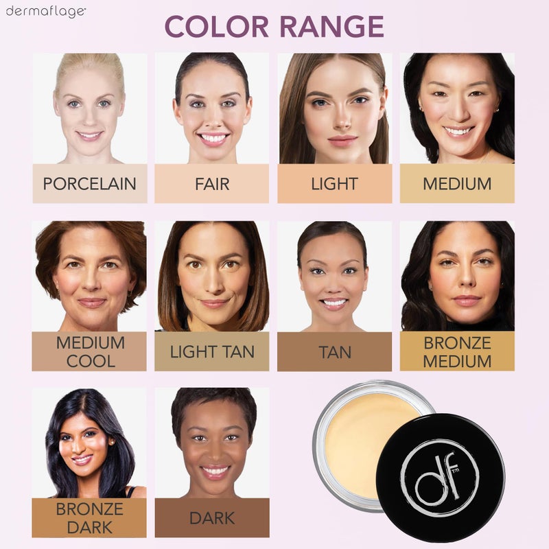 Dermaflage Waterproof Concealer Cream (Golden Fair) - Concealer Full Coverage, Matte Finish for Face & Body - Hides Dark Circles, Tattoos & Acne - Long Lasting Formula Used by Hollywood Makeup Artists - Image 5