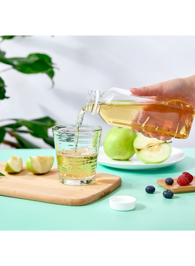 Restaurantware Label Tek 1.9 x 1 Inch Cold Pressed Juice Bottle Labels, 100 Water-Resistant Labels For Bottles - Self-Adhesive, Clear With White Font, Plastic Bottle Stickers, For Drink Pouches, - Image 5