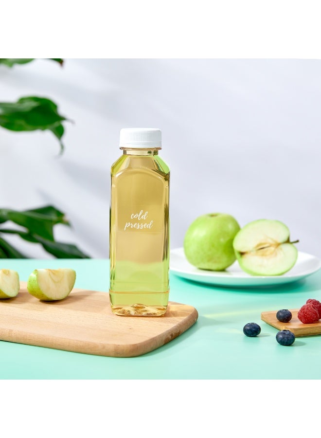 Restaurantware Label Tek 1.9 x 1 Inch Cold Pressed Juice Bottle Labels, 100 Water-Resistant Labels For Bottles - Self-Adhesive, Clear With White Font, Plastic Bottle Stickers, For Drink Pouches, - Image 3