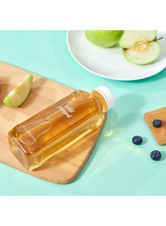 Restaurantware Label Tek 1.9 x 1 Inch Cold Pressed Juice Bottle Labels, 100 Water-Resistant Labels For Bottles - Self-Adhesive, Clear With White Font, Plastic Bottle Stickers, For Drink Pouches, - Image 4