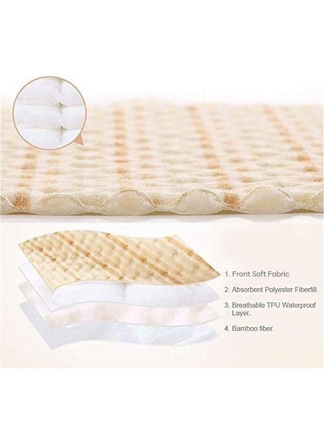 Gonice - Waterproof Bed Pad Washable and Reusable Underpads 4 Layer Incontinence Mattress Protector 100% Cotton Surface for Children Adults and Pets - Image 1