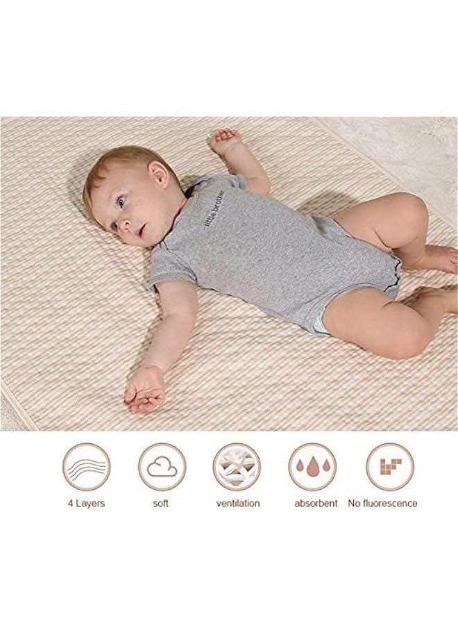 Gonice - Waterproof Bed Pad Washable and Reusable Underpads 4 Layer Incontinence Mattress Protector 100% Cotton Surface for Children Adults and Pets - Image 1