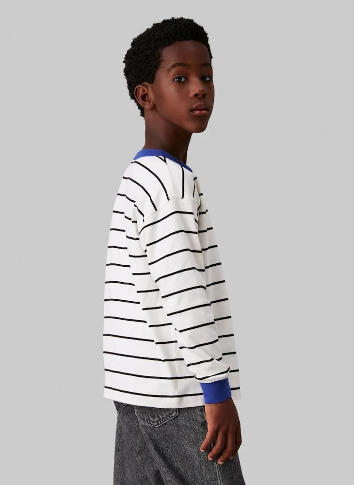Calvin Klein Jeans Kids Ringer Mono Striped T-Shirt
