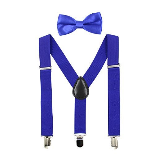 HANERDUN Kids Suspenders Bowtie Sets Adjustable Suspender Set for Boys and Girls - Image 1