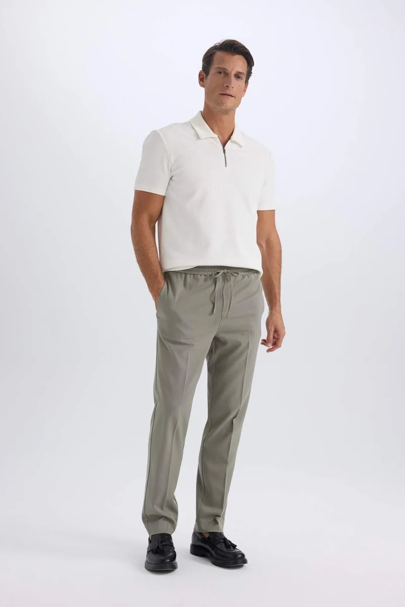 ديفاكتو Elastic Waist Straight Leg Stretchy Summer Joggers