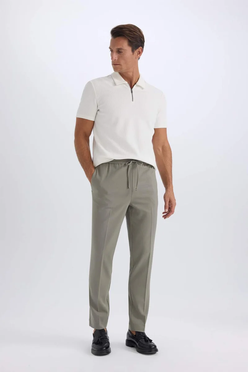 ديفاكتو Elastic Waist Straight Leg Stretchy Summer Joggers