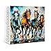 Larkipuzz Art Vintage Horse Puzzles for Adults 1000 Pieces Colorful Aesthetic Animal Painting Jigsaw Puzzles Funny Hard Challenging Mustang Puzzle - Image 4