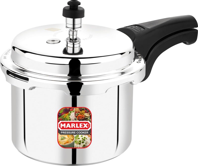 Marlex MARLEX 2 Ltrs Aluminium Pressure Cooker (Silver) - Image 1