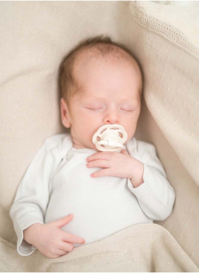 Newborn Cherry Soother, Latex, Orange And Brown, Round Teats