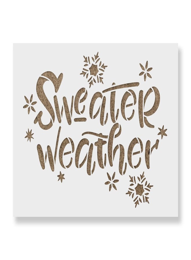 Stencil Revolution Sweater Weather Snowflakes Stencil - Reusable Stencils for Painting - Create DIY Sweater Weather Snowflakes Crafts and Projects - Image 1