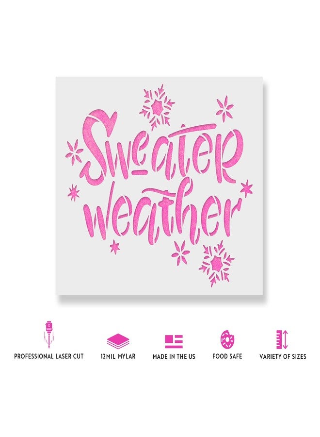 Stencil Revolution Sweater Weather Snowflakes Stencil - Reusable Stencils for Painting - Create DIY Sweater Weather Snowflakes Crafts and Projects - Image 2