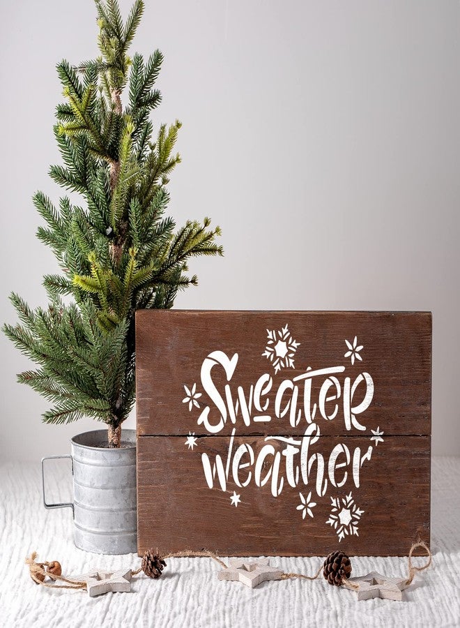 Stencil Revolution Sweater Weather Snowflakes Stencil - Reusable Stencils for Painting - Create DIY Sweater Weather Snowflakes Crafts and Projects - Image 3