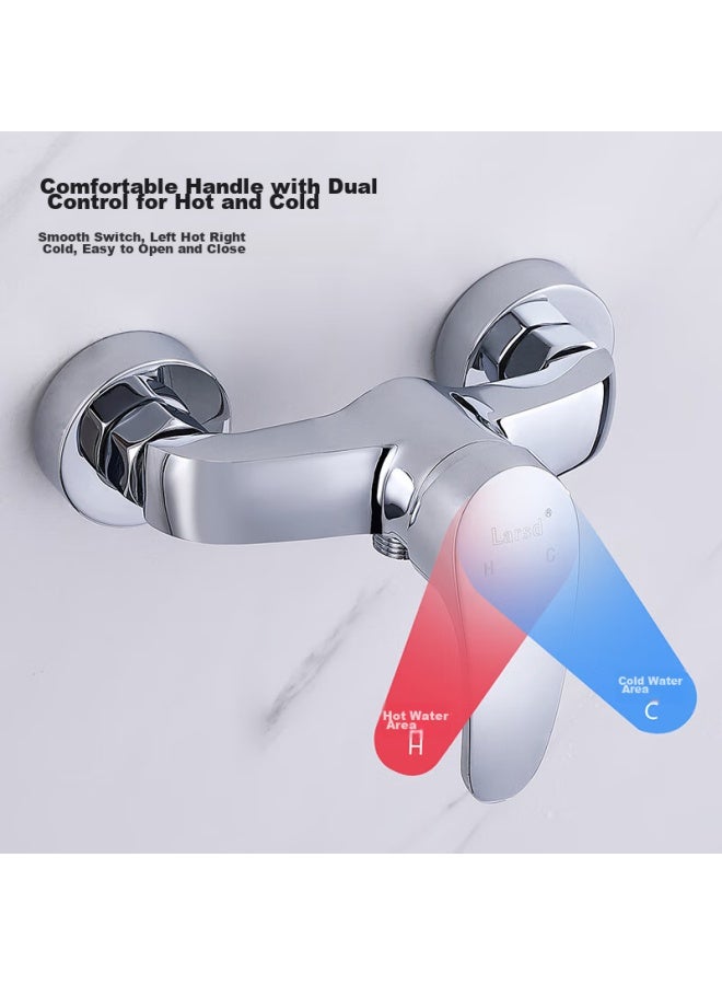 Larsd Shower Mixing Valve Set, Shower Faucet And Shower Head Set, Copper Body Bathroom Hot And Cold Mixing Valve Ld72031 - Image 4