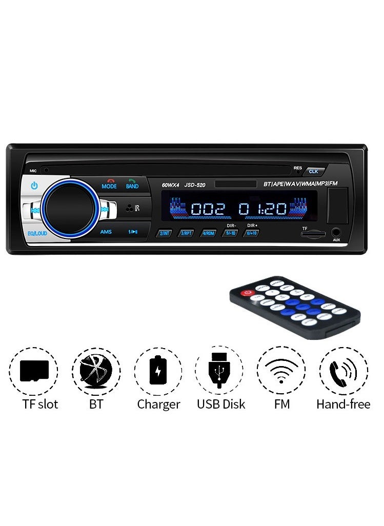 Generic - Digital Car Stereo Player, Single-Din Car Stereo Bluetooth In Dash with Remote Control, Receivers USB/SD/Audio, MP3 Player/FM Radio - Image 1
