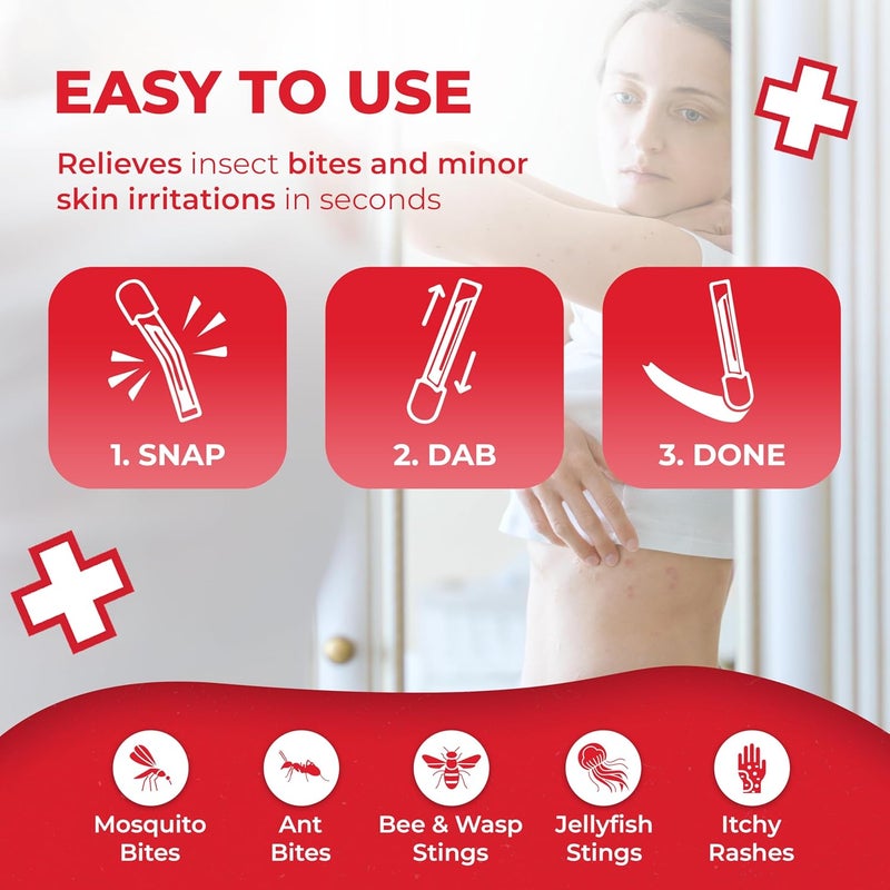 Ever Ready First Aid Instant Pain  Itch Relief for Bee Stings Mosquito Bites Jellyfish Stings  Insect Bites  Benzocaine  Menthol Anesthetic Swabs for Fast Relief 30Count - Image 3