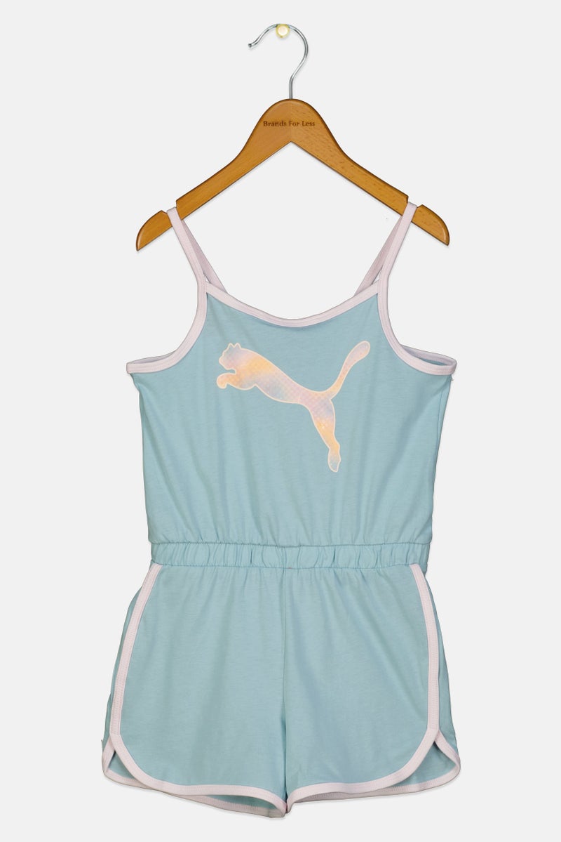 PUMA Kids Girl Sportswear Fit Sleeveless Outdoor Rompers, Light Turquoise - Image 3