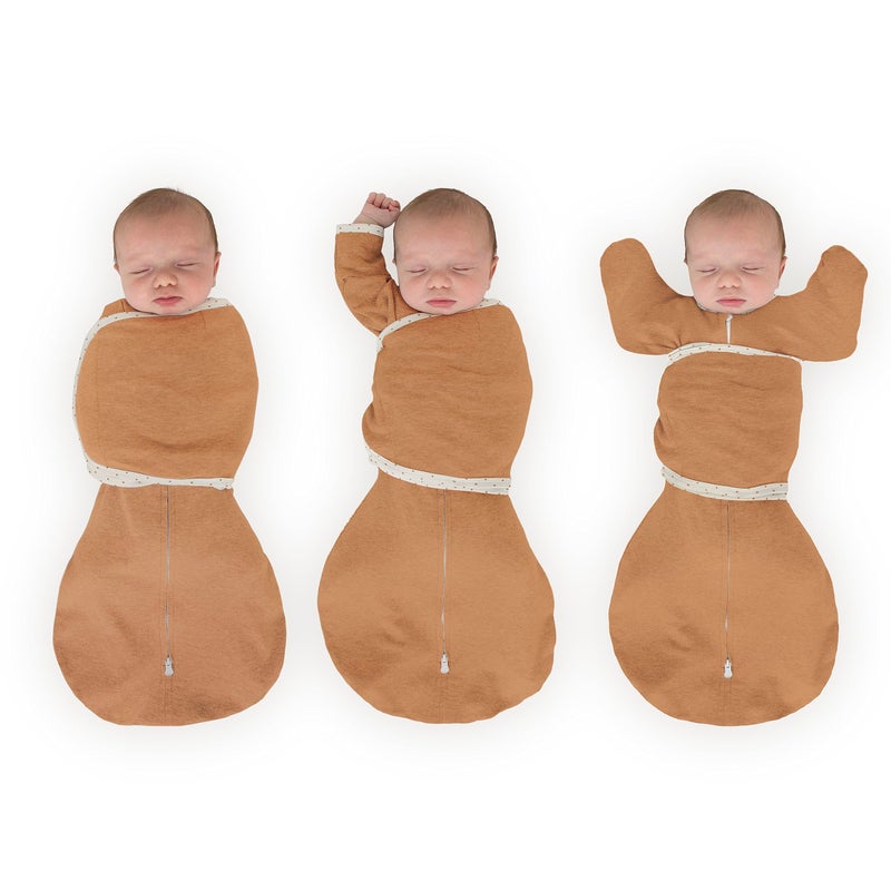 SwaddleDesigns 6Way Omni Swaddle Sack Arms Up Swaddle for Newborn More Options to Calm Startle Reflex Improves Sleep Easy Transition Baby Sleep Sack Small 03 Mo 612 lbs Heathered Butterum