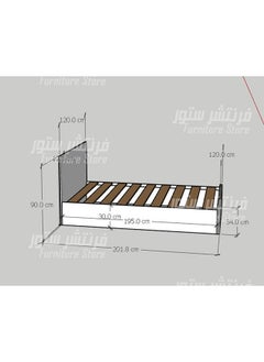 ماركة غير محددة سرير مودرن - عرض120 سم طول195 سم ، من فرنتشر ستور.  - Image 2