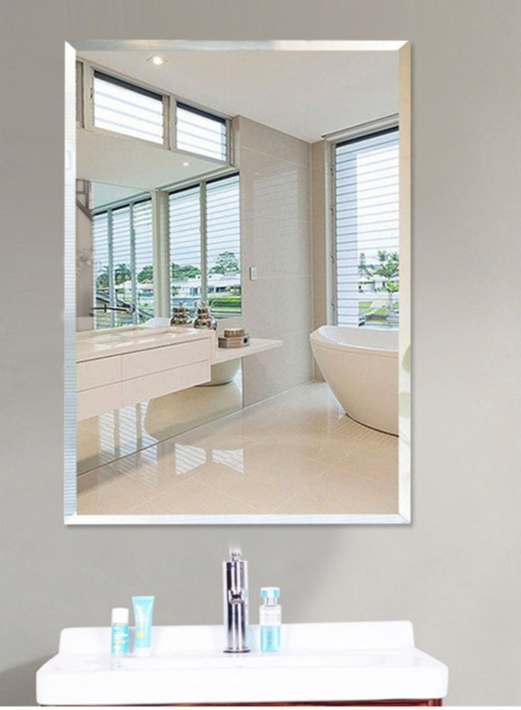 Furniture Factory Wall Mirror Full Length Mirror Self Adhesive Mirror Full Body Mirror Wall-Mounted Bathroom Mirror Modern Large Hanging Dressing Mirror for Bedroom, Living Room  - Image 2