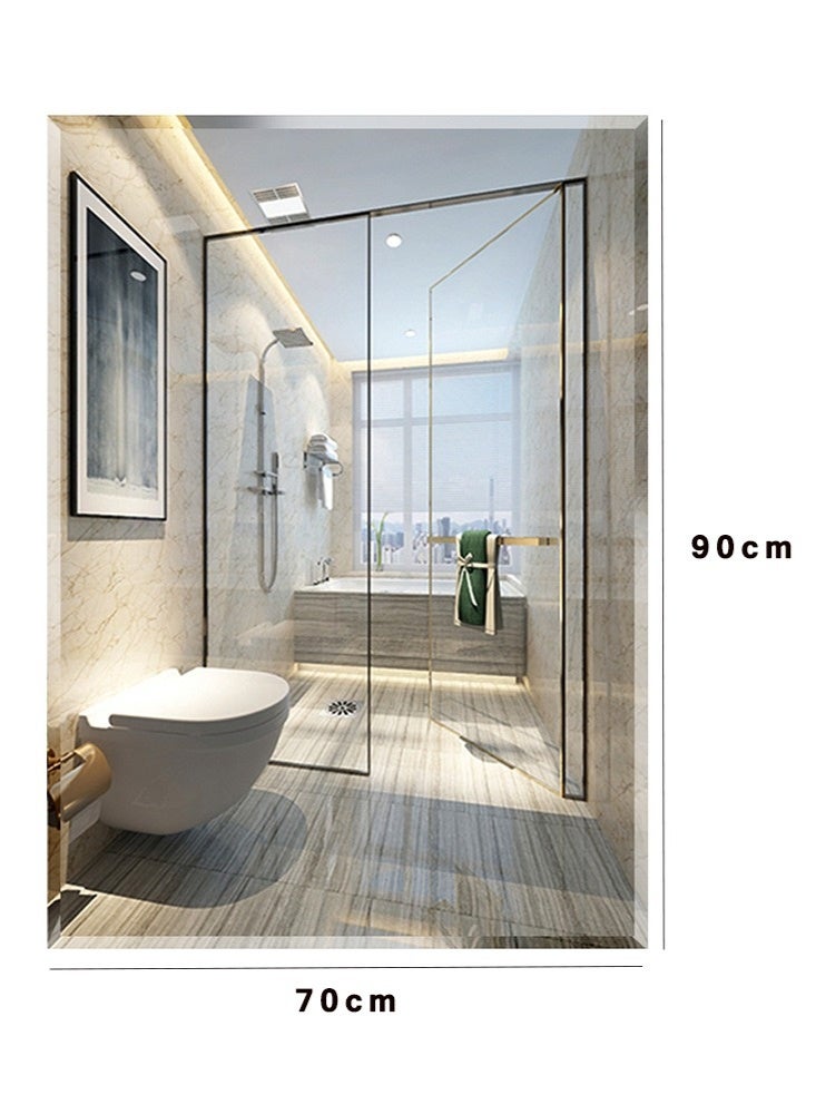 Furniture Factory Wall Mirror Full Length Mirror Self Adhesive Mirror Full Body Mirror Wall-Mounted Bathroom Mirror Modern Large Hanging Dressing Mirror for Bedroom, Living Room  - Image 4