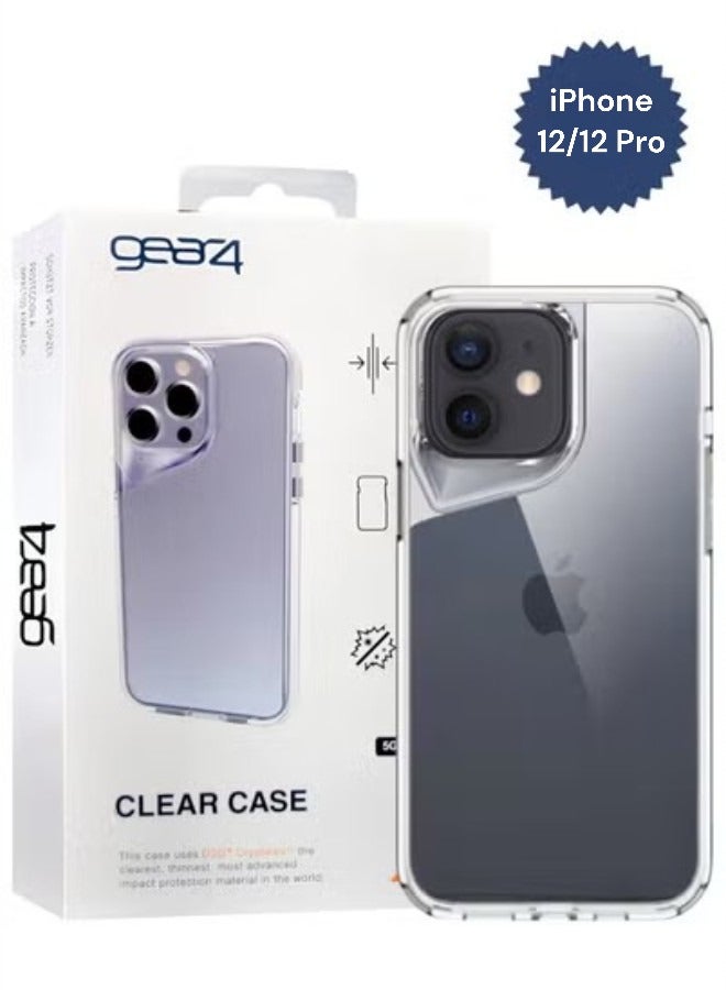 جيرفور جراب موبايل ايفون 12/12 برو (iPhone 12/12 Pro) مضاد للصدمات, غطاء حماية مضاد للخدش, مصنوع من البولي يورثين الحراري عالي الجودة - شفاف - Image 2