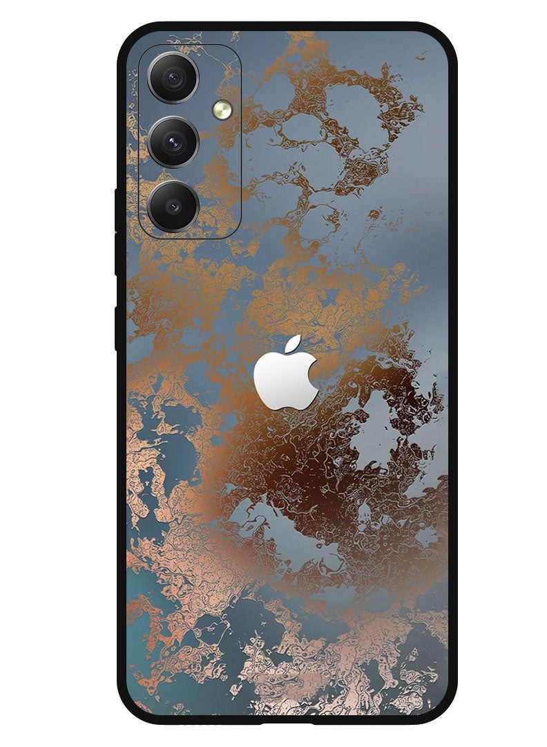 Theodor Protective Case Anti Scratch Shock Proof Bumper Cover For Samsung Galaxy M34 5G Golden Grey Design - Image 1