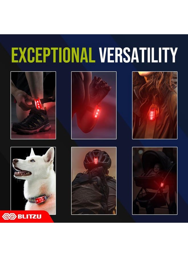 BLITZU Runners Lights for Night Safety Dog Walking Light Lights for Walking at Night Safety Lights Walking Night Red Strobe Light Dog Leash Light Walking Light Led Running Lights Dog Safety Light Red - Image 3