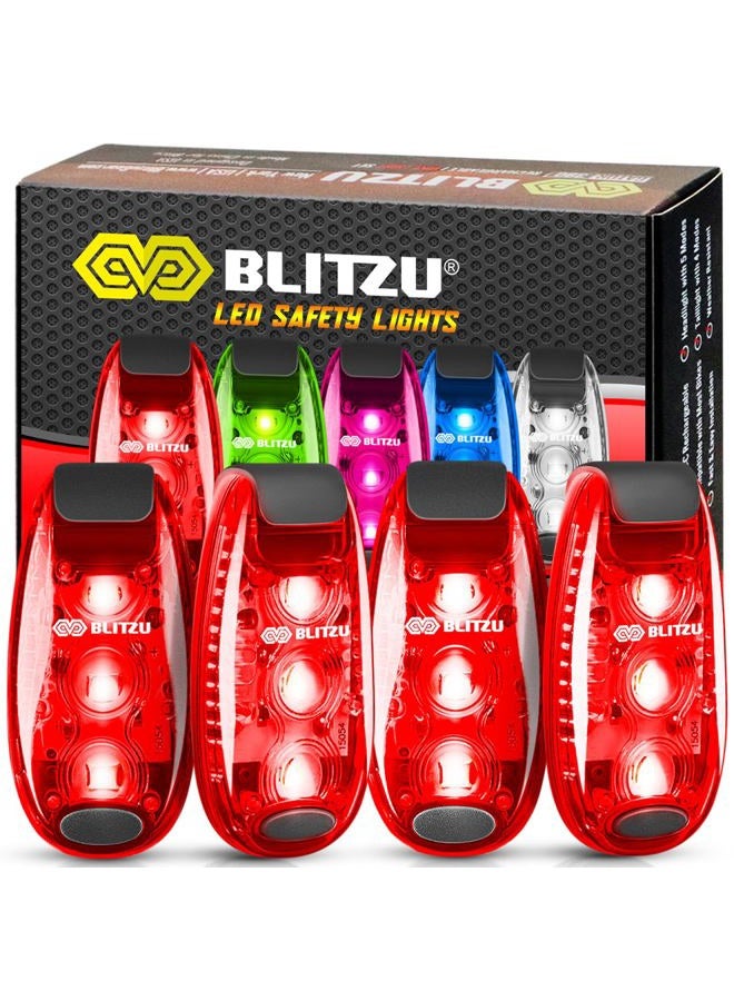 BLITZU Runners Lights for Night Safety Dog Walking Light Lights for Walking at Night Safety Lights Walking Night Red Strobe Light Dog Leash Light Walking Light Led Running Lights Dog Safety Light Red - Image 1