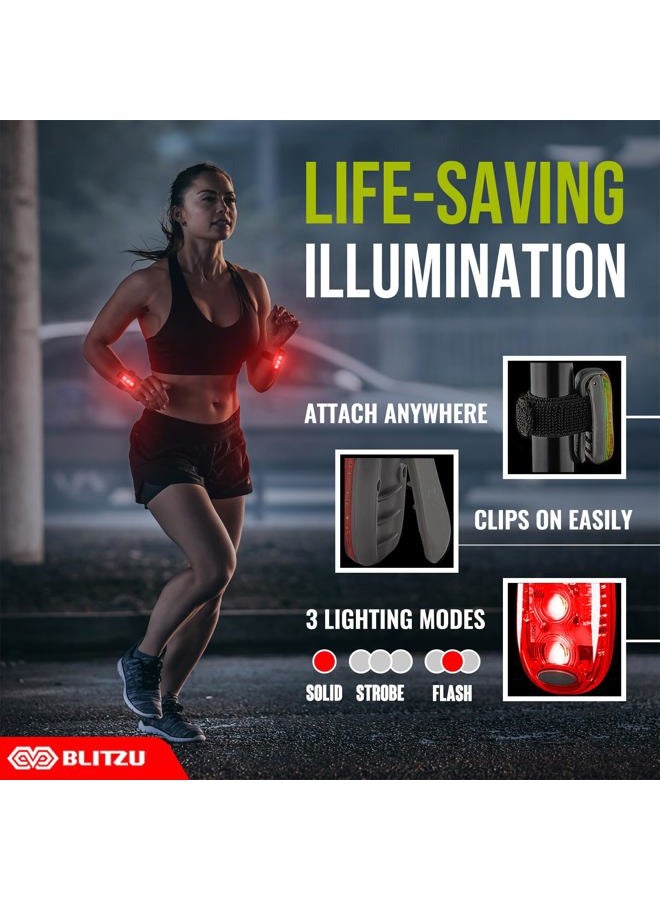 BLITZU Runners Lights for Night Safety Dog Walking Light Lights for Walking at Night Safety Lights Walking Night Red Strobe Light Dog Leash Light Walking Light Led Running Lights Dog Safety Light Red - Image 2