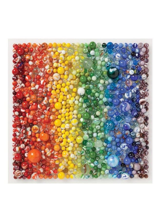 Galison 500 Piece Rainbow Marbles Jigsaw Puzzle For Families And Adults Finished Puzzle Is A Unique Rainbow Image Photo Art Puzzle Includes Varying Colors And Sizes Of Marbles  - Image 3