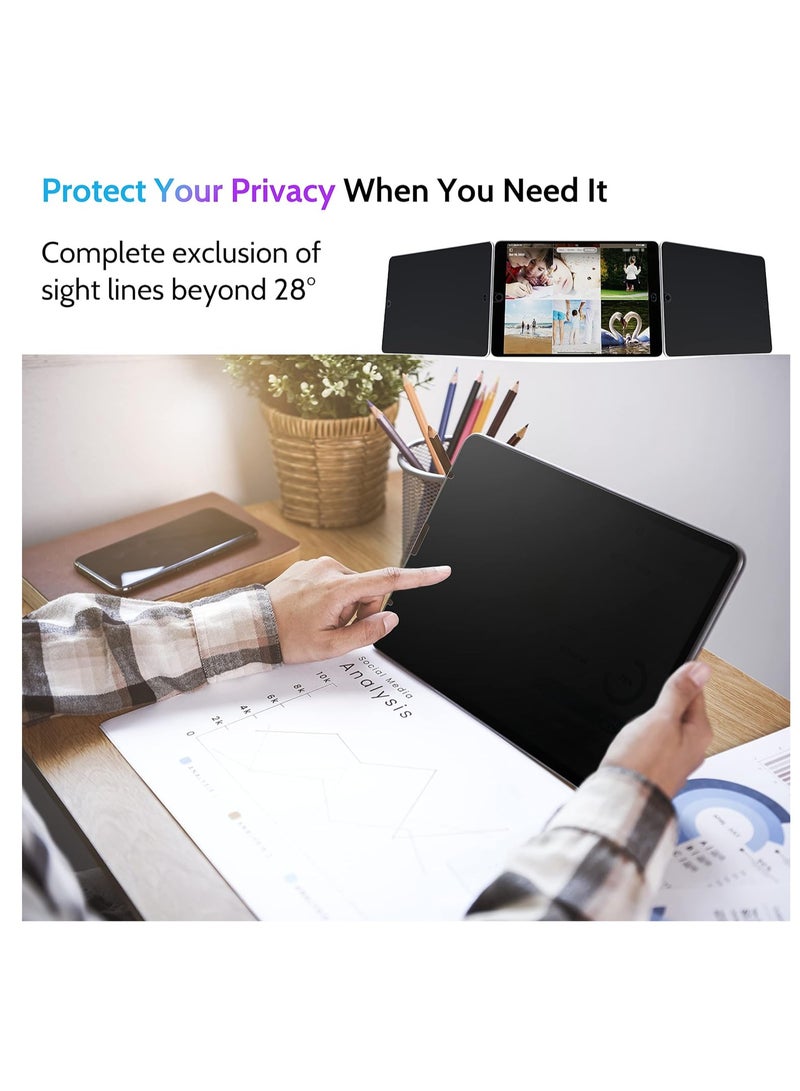Privacy Screen Protector for iPad 11th Generation 2025(A16)  iPad 10th Generation 2022, 30-Degree Anti-Spy Privacy Filter, Matte Finish Anti-Glare, Fingerprint-Proof, Anti-Scratch Film Guard - Image 4