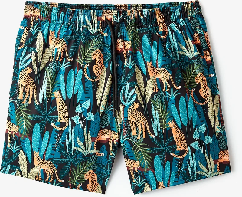 JUNE Men's Regular Fit Patterned Denim Shorts