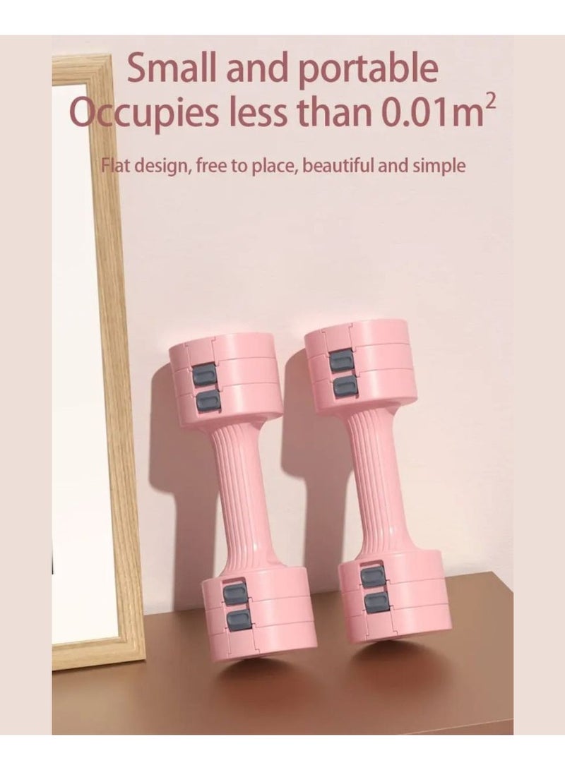 برايموز مجموعة دمبل قابلة للتعديل، وزن 5 كجم (زوج، وزن 2.5 كجم) دمبل سهلة التعديل للنساء والرجال وكبار السن، مناسبة لتمارين الجيم المنزلي وتدريب القوة، وزن 1-2.5 كجم لكل دمبل - لون أسود - Image 4