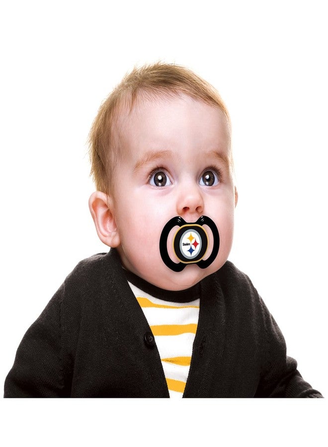 MasterPieces Baby Fanatic NFL Pittsburgh Steelers 2-Pack Pacifiers, One Size, Team Color - Image 4
