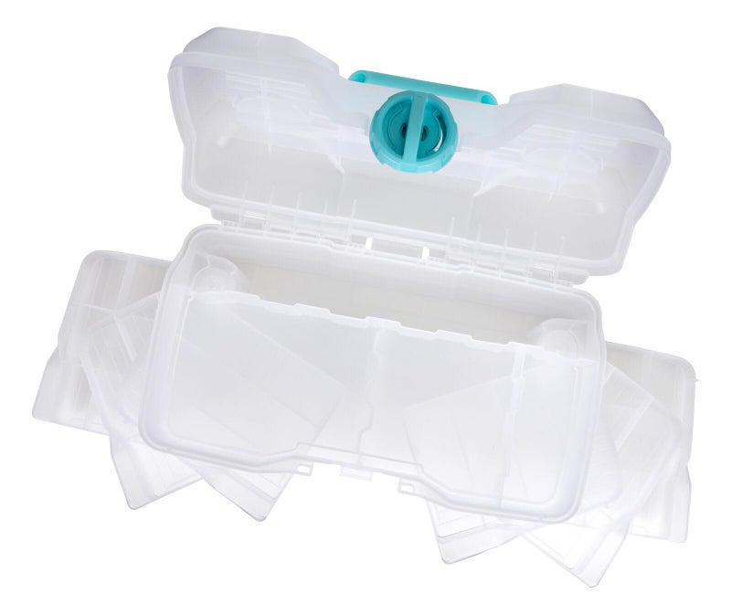 ArtBin Clear Plastic Organizer - ArtBin - Small Parts Organizer - for DIY Arts & Crafts Storage Boxes & Organizers, Sewing Storage - Storage Box with Compartments, Project Box - Large (6 Pivot Trays) 6963PB - Image 2